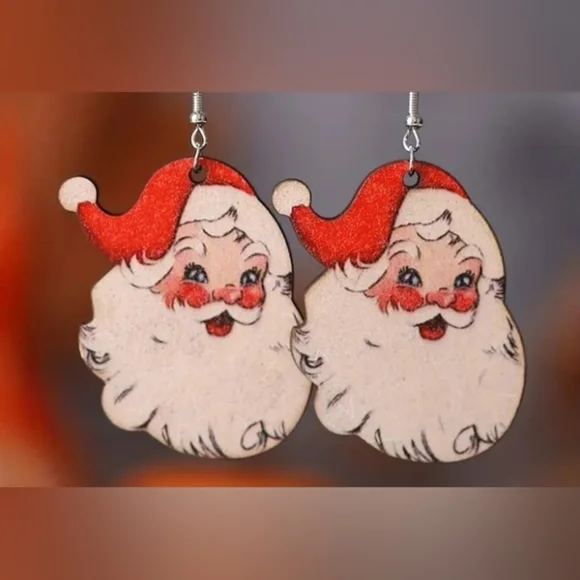 Santa Claus Earrings! Perfect adorable festive sturdy high quality NEW‎ NWT - Picture 5 of 8